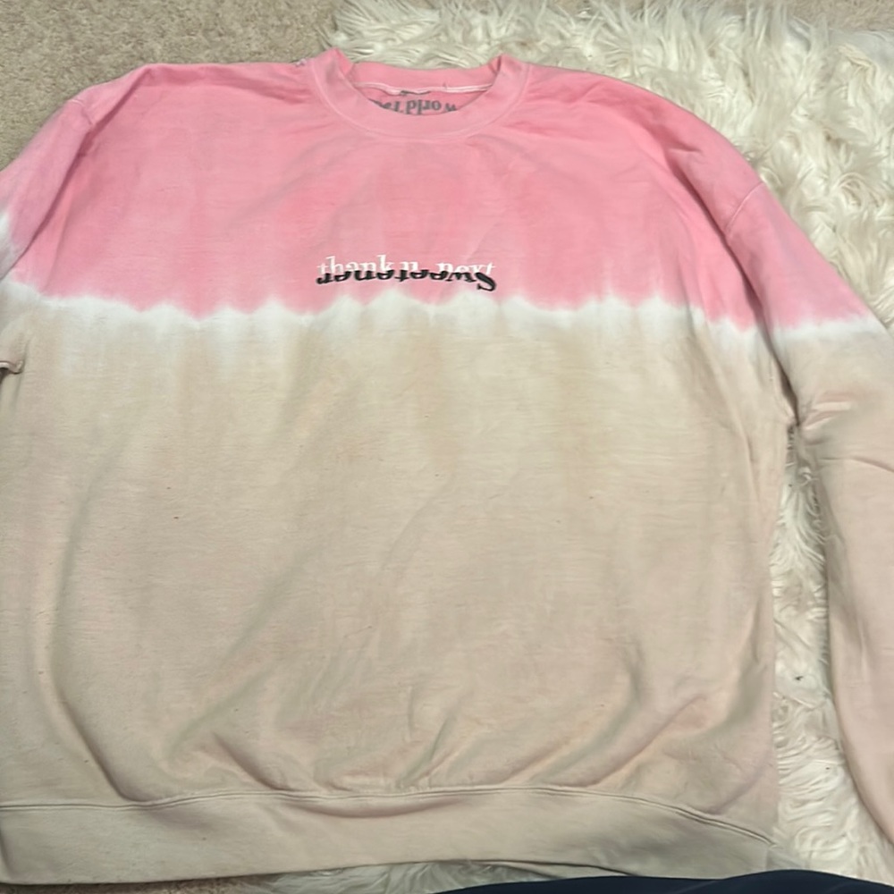 Ariana Grande Sweetener thank you next concert tour crewneck sweatshirt.
